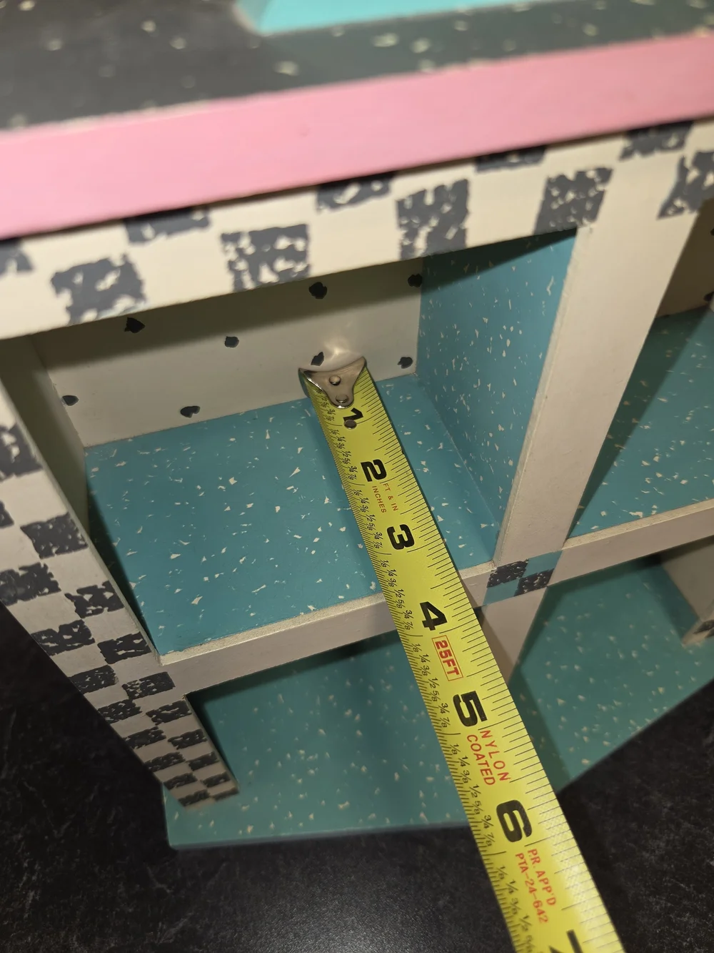 Hallmark Teal, Cream & Pink 4-Cubby Trinkey Shelve